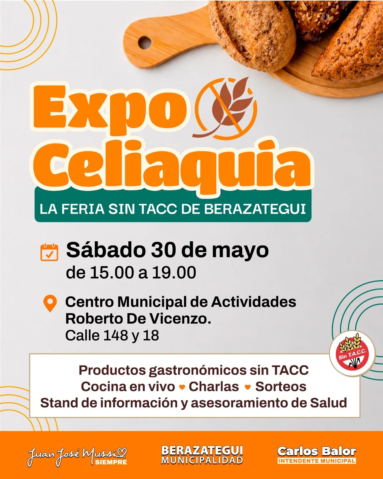 Berazategui organiza una nueva Expo Celiaquía para promover la alimentación sin gluten