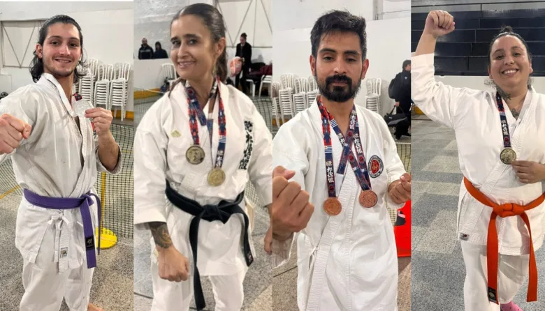 Deportistas de Necochea brillaron en el Campeonato Internacional de Karate SKIF en Uruguay
