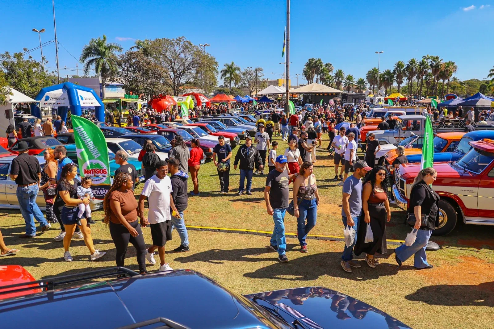 Encuentro de Autos Antiguos en Jaguariúna reunió a miles y donó más de 700 kg de alimentos