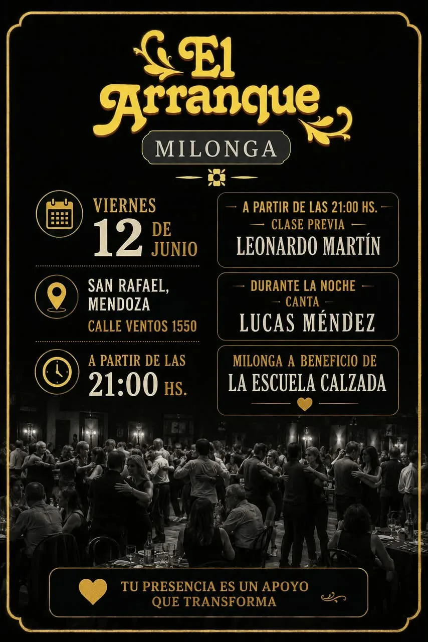 Milonga solidaria en Las Paredes para apoyar a la Escuela Ana Gullot de Calzada