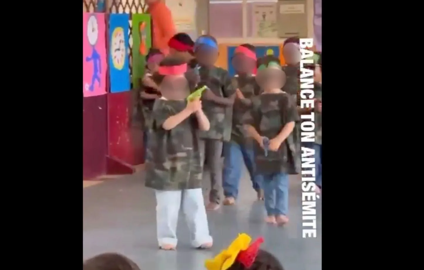 Polémica por video de niños con atuendos militares en escuela infantil de Montreuil