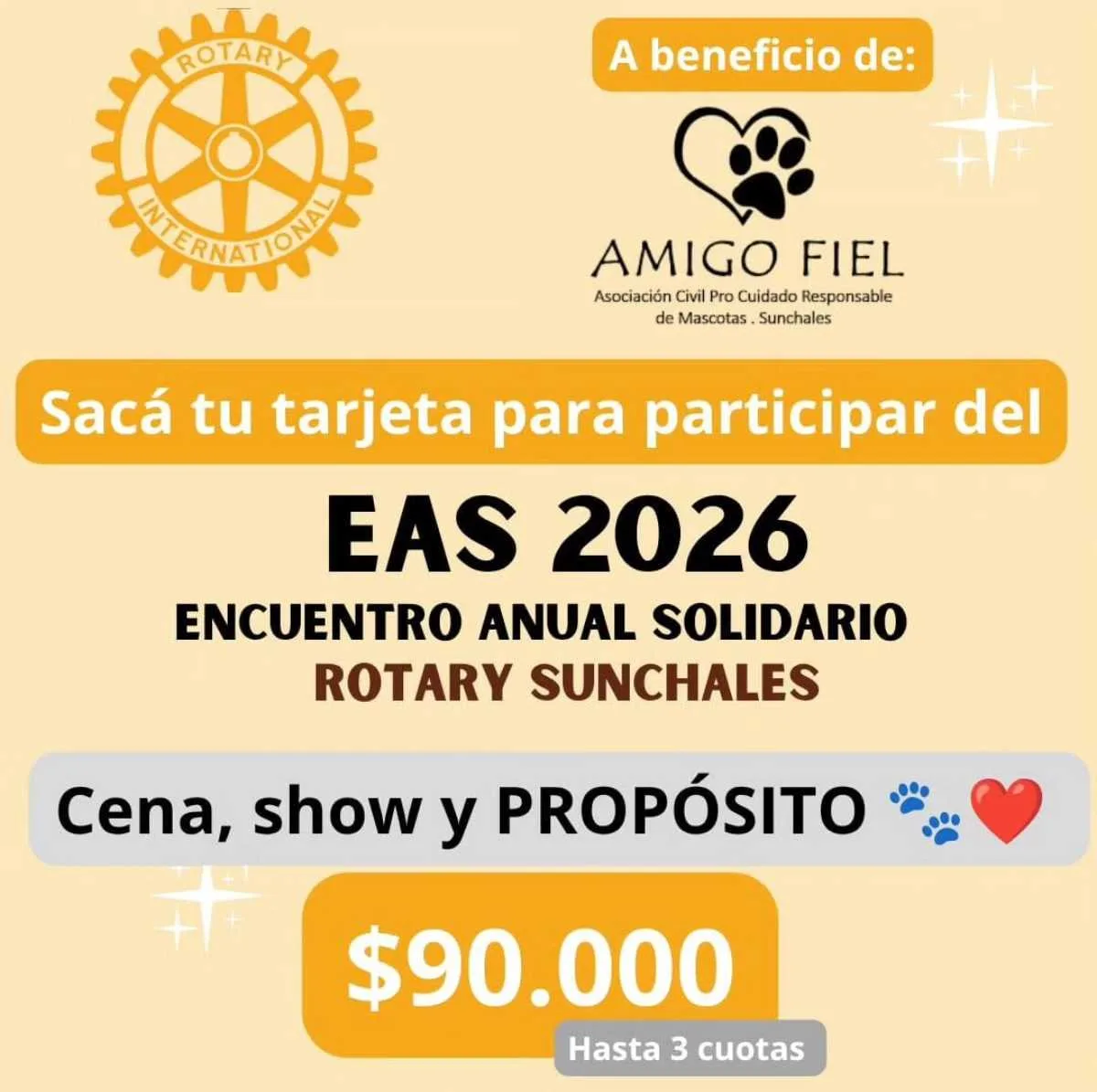 Rotary Club organiza su 16º Encuentro Solidario a beneficio de Amigo Fiel