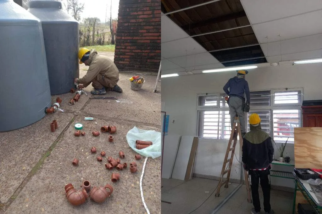 Comenzaron obras para mejorar servicios básicos en la Escuela Nº 6 Victoriano Montes