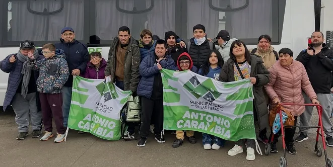 Delegación de Las Heras participó en el primer encuentro de deporte adaptado en Puerto San Julián