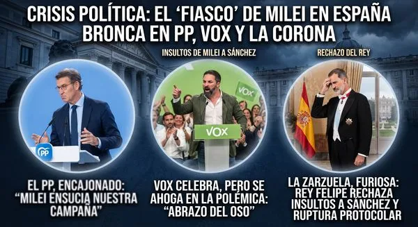 La visita de Javier Milei a España genera rechazo y polémica entre autoridades y medios